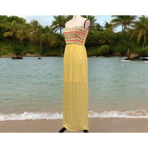 As You Wish Womens Tube Dress Size S Yellow Lined Zipper